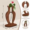 Wooden Stand Hydroponic Vase Shatterproof Hydroponic Plant Vase Simple Transparent Vase  Home Decor