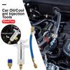 Инжектор масла/красителя для автомобильного кондиционера 30 мл 1 унция с адаптером для быстрой смены насадки на низкой стороне 1/4 шприц для автомобильного кондиционера