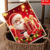 Christmas pearl painting art painting kit Santa Claus holding gift handmade diy home decoration painting