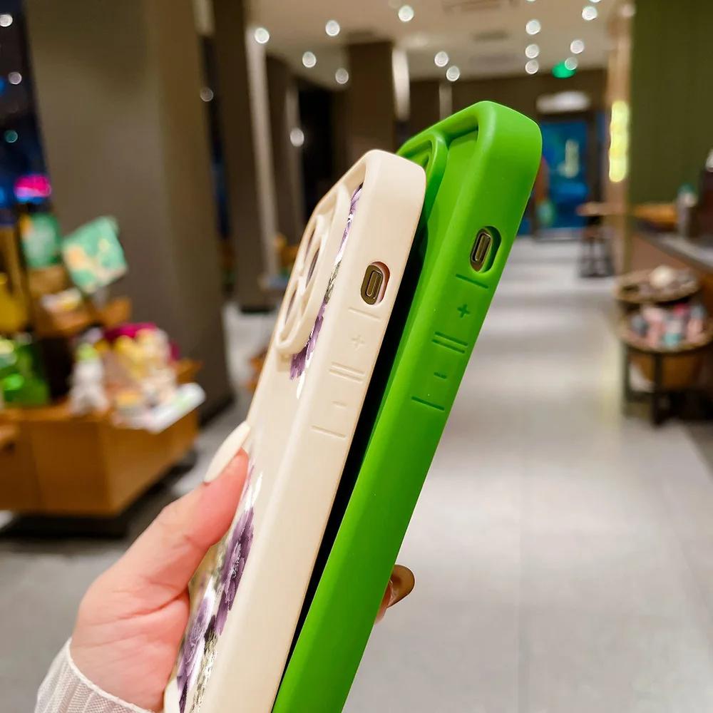 Peony Flower Phone Case For iPhone 15 Pro Max Case iPhone 16E 11 12 13 14 Soft Silicone Shockproof Phone Bumper Cover Case