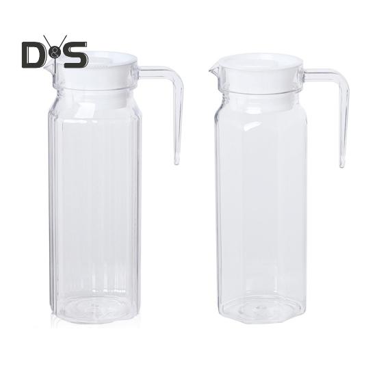 Кувшин для холодной воды 1,1 л, большая емкость, прозрачный диспенсер для напитков, герметичный кувшин с крышкой, носиком, лимонад, сок, напиток, банка для горячих и холодных напитков