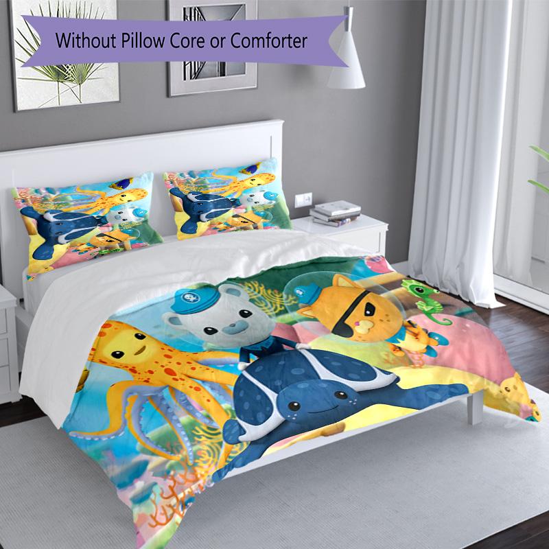 3pcs The Octonauts1 pattern bedding set duvet cover set includes duvet cover &pillowcases, perfect all season bedroom decoration & gift