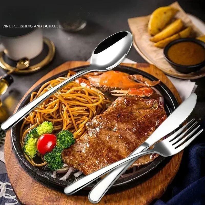 Портативный набор столовых приборов из нержавеющей стали с коробкой для хранения, палочки для еды, вилка, ложка, нож, дорожный набор посуды, столовые приборы для кемпинга