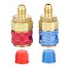 2pcs R134A High Low Pressure Straight Quick Coupler Connector Car A C Refrigerant Adapter