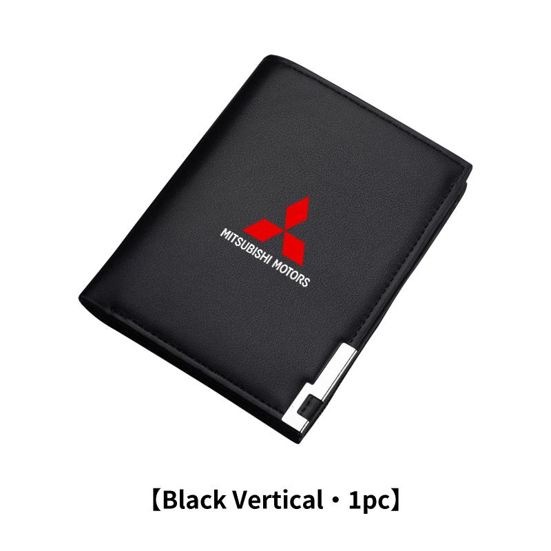 xkhr10 Men Leather Zipper Wallet Coin Pocket Vintage Big Capacity Male Short Money Purse For Mitsubishi Outlander Lancer Eclipse Mirage