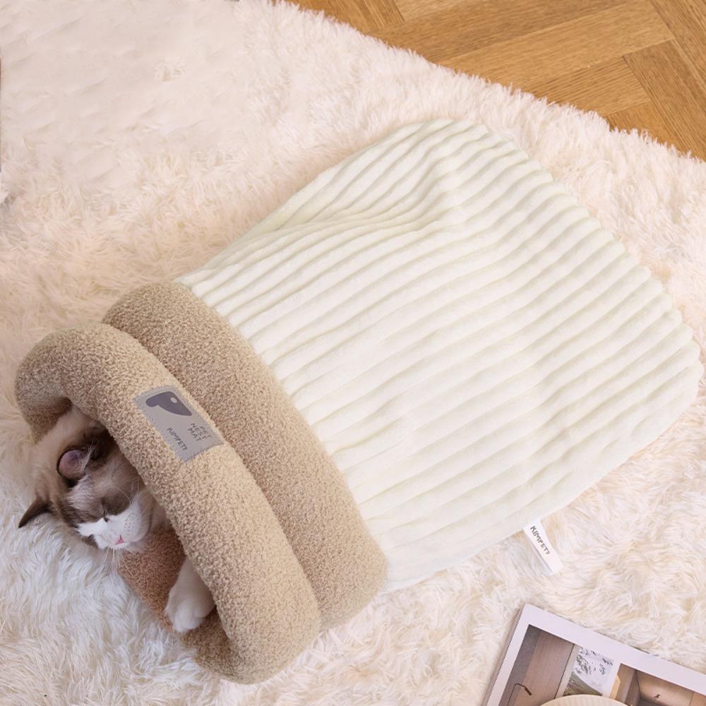 Soft Cat Sleeping Bag Semi-closed Tunnel Cat Nest Creative Warm Cat Nest for Puppy Cats Rabbits