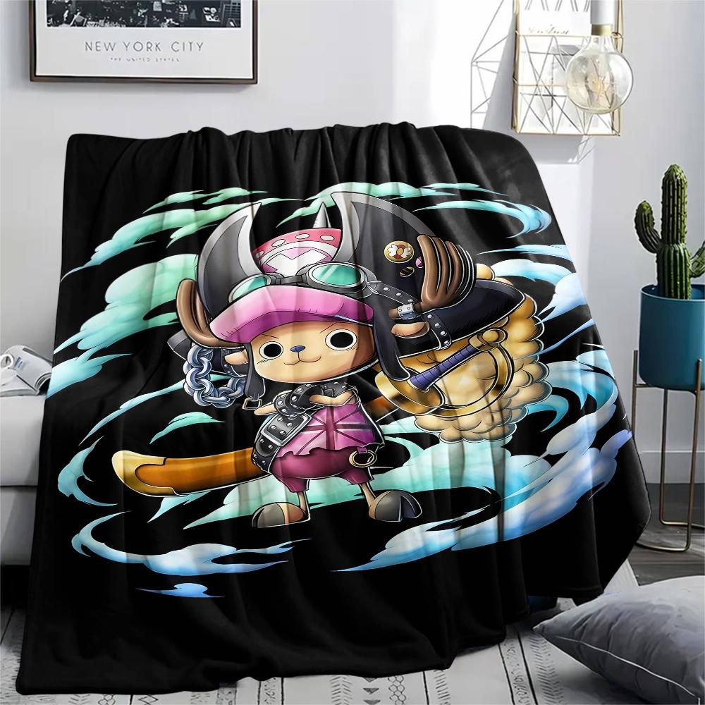 Фланелевое одеяло с принтом персонажей One Piece, Высококачественное, Удобное для всех сезонов, Декор для дома, Тепло и уют, Идеально для рождественских подарков