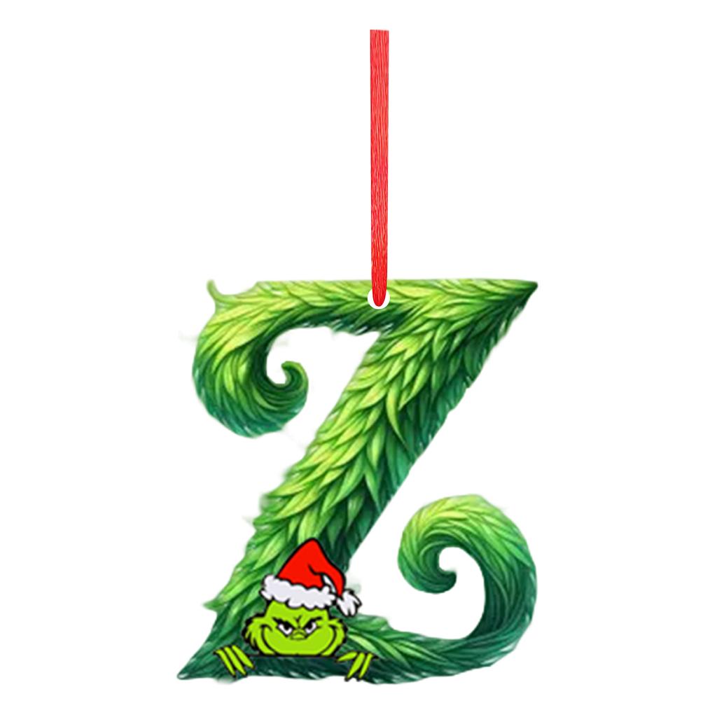 2D 26 букв Рождественские украшения Акриловые плоские Рождественские елки Украшения для дома Украшения