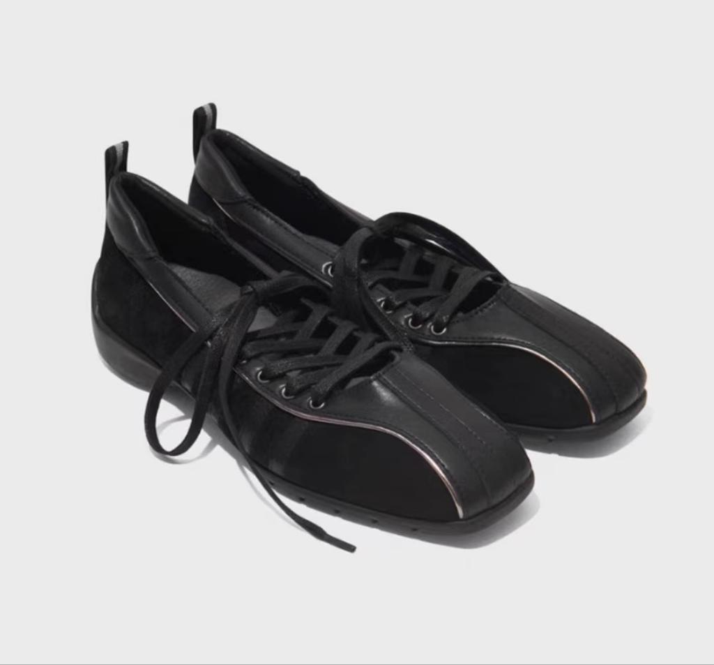 Версия из овчины~ 2025 новые французские балетки с квадратным носком в стиле ретро, женская универсальная повседневная обувь