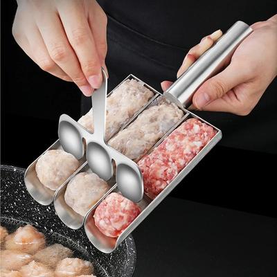 Набор для приготовления фрикаделек с антипригарным покрытием Easy-Release - Ручная ложка для фрикаделек для легкого приготовления рыбных шариков - Идеальный кухонный инструмент для домашней готовки