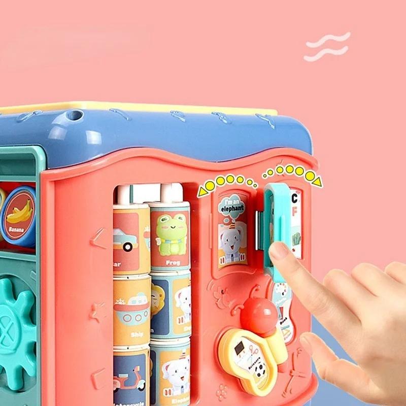 Non-Toxic Baby Toys Activity Cube Toddler Toys 7 In 1 Educational Shape Sorter Musical Toy Counting Discovery Piano Toys For Kids Learning
