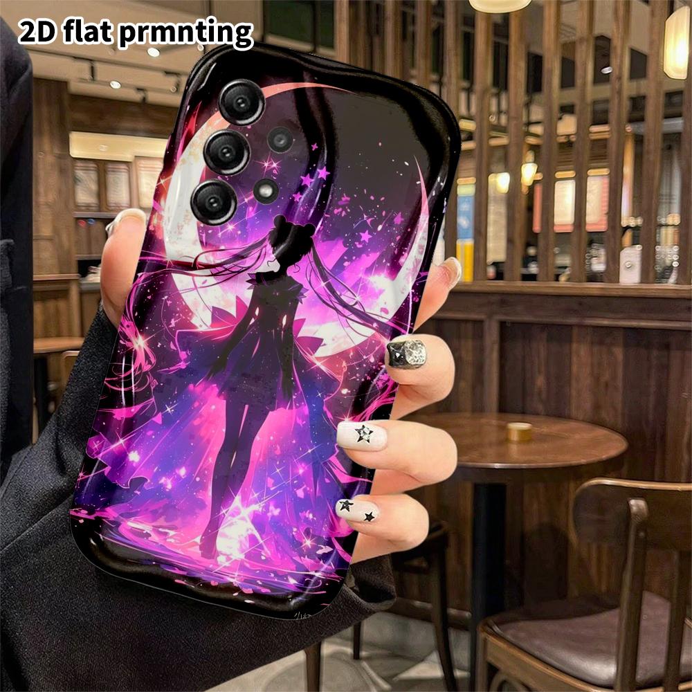 Phone Case: 2D Flat Samsung Galaxy A34 A35 M05 M06 S20 S22 S21 FE Plus 5G Protective Case, Girl Under the Moon, Christmas and Halloween Gift