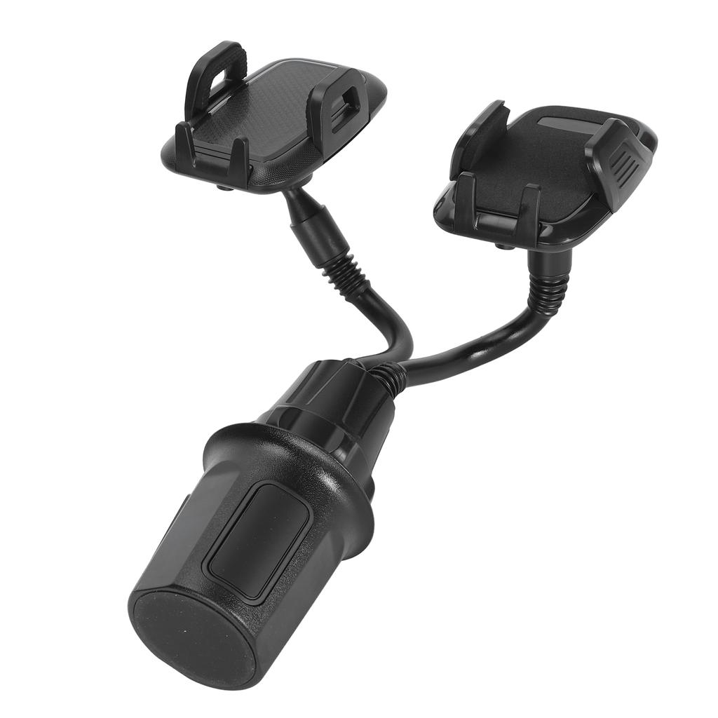 Двойной держатель для телефона в подстаканник автомобиля, держатель для телефона в подстаканник, вращающееся на 360 градусов крепление для телефона в автомобиль, гибкая штанга для смартфонов