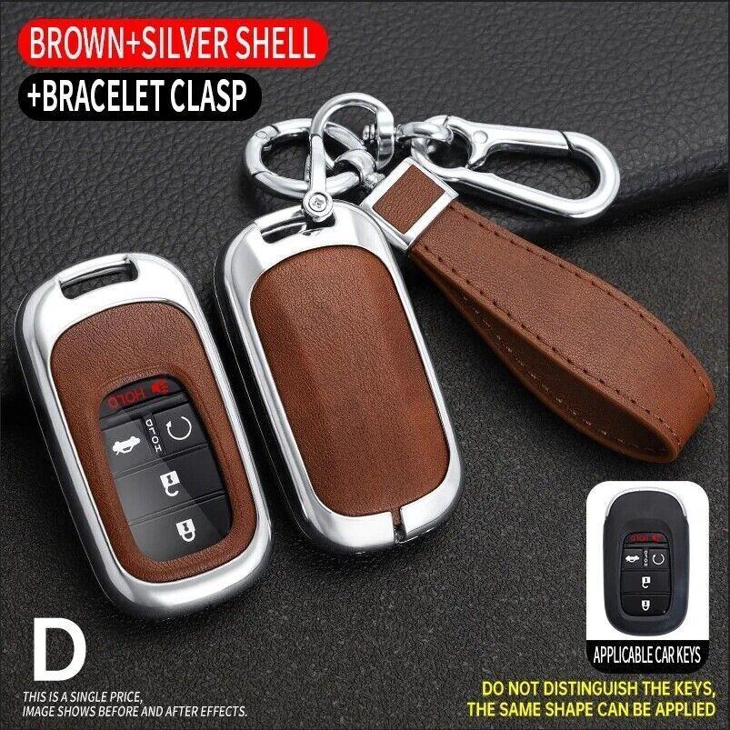 For - Honda CR-V Civic Accord Zinc Alloy Remote Smart Key Fob Cover Case