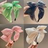 New Fashion Women Headband Big Bow Knot Hairband Casual Headwear Fresh Color Summer Turban Wide Side Hair Accessories