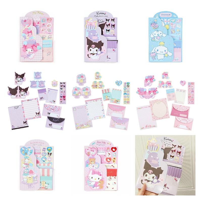 Adorable And Unique Japanese Style Stationery Set Of 5 With Envelopes And Sticky Notes