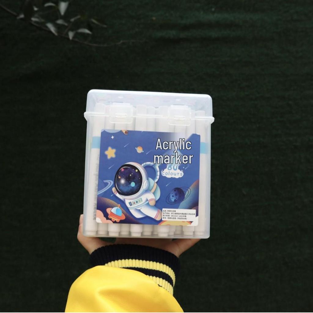 Акриловый маркер - Смываемый, Не растекающийся, Быстросохнущий, Наслаиваемый, Водостойкий маркер для искусства и школы.