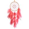 Feathered Dreamcatchers Craft Pendants with Flamingo Charm for Home Decors and Weddings Party Wall Hanging Ornament