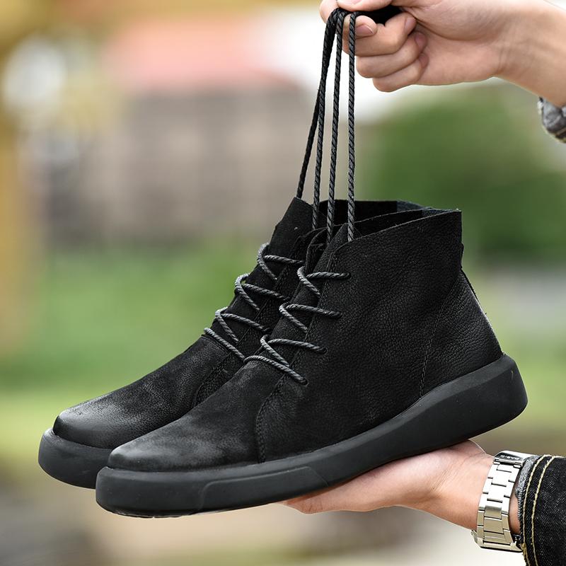 Fashion Designer Boots for Men New High-top Non-slip Lightweight Casual Working Men's Shoes Walking High Quality Men's Boots