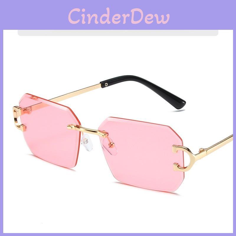 Unisex Geometric Metal Frame Sunglasses With Tinted Ac Lenses For Trendy Street Style