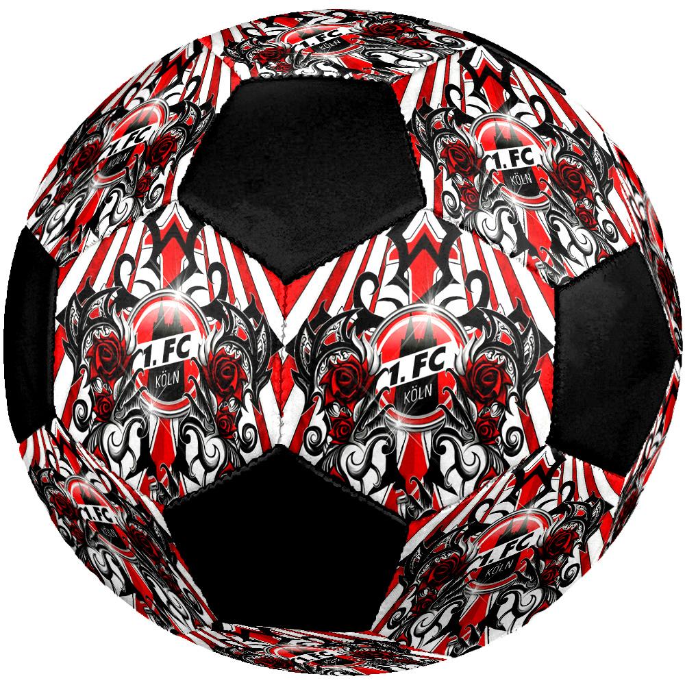 1. FC Köln Soccer Ball Colorful All Ages Machine Stitched PVC Competition Ready Durable High-Bounce.SIZE5