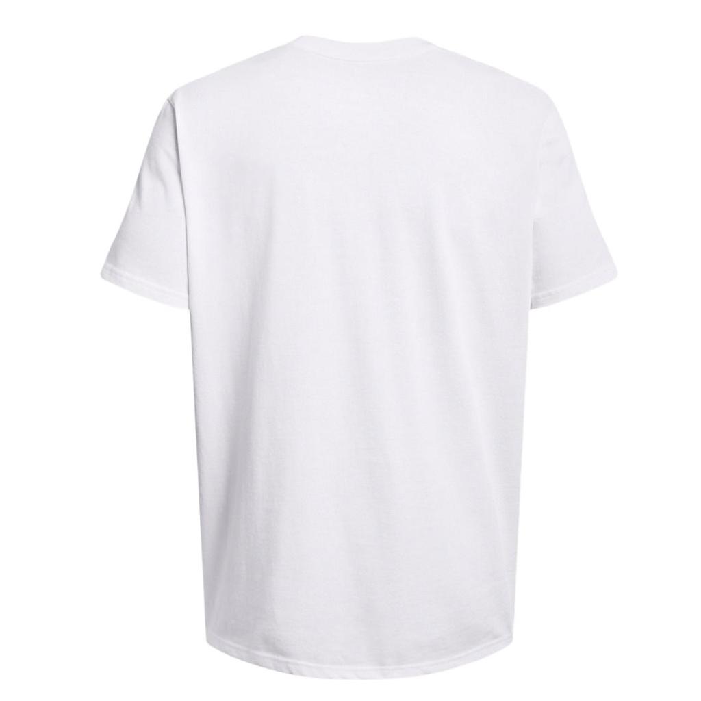 Under Armour Logo Graphic Round Neck T-Shirt Men Tops White 1382831-100