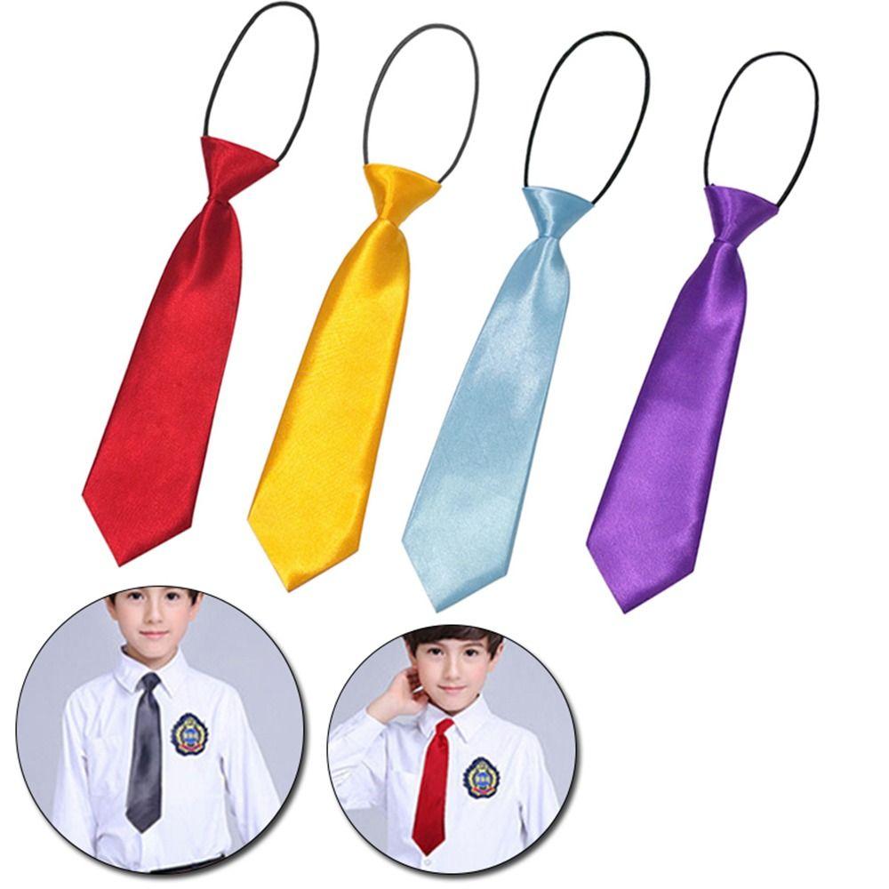Shirt Accessories For Kids for Wedding Solid Color Children Tie School Uniform Tie Elastic Necktie