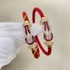 18-каратное розовое золото Градиентный Алмазный Застежка-восьмерка Красный Ручной Шнурок
