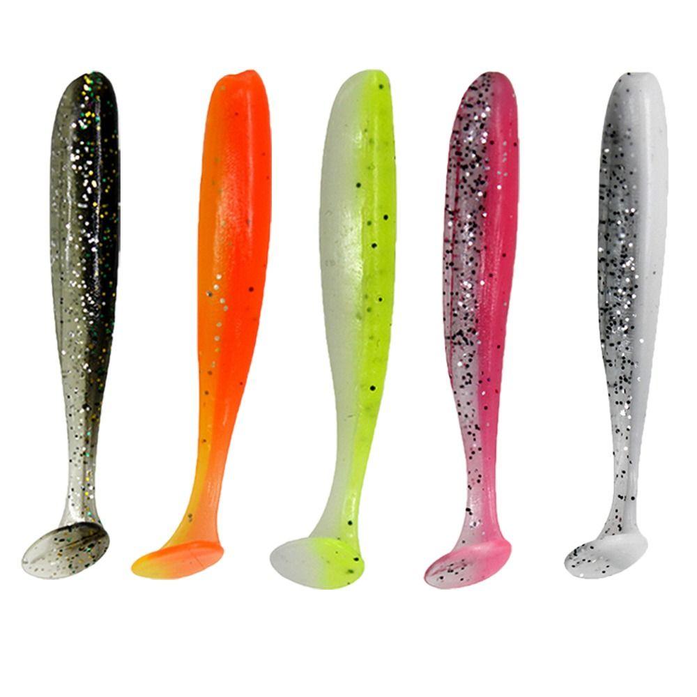 100PCS PVC Swim Bait 7cm 9cm Fishing Lures Durable Paddle Tail Swimbaits  Saltwater Fishing