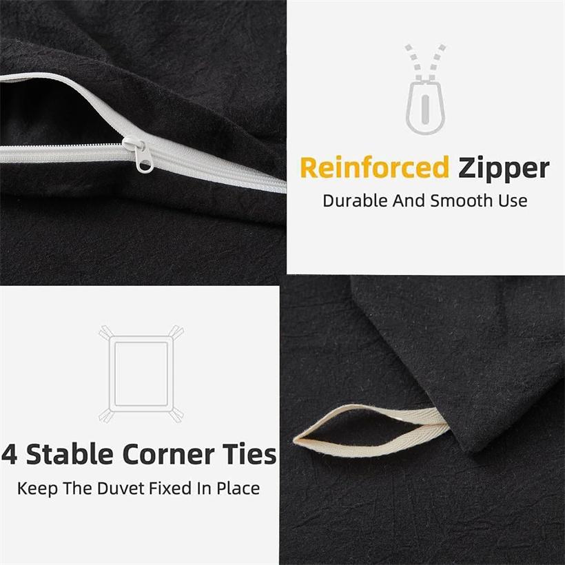 1 шт. однотонный пододеяльник из 100% стираного хлопка, пододеяльник в японском минималистском стиле, постельное белье, односпальная кровать размера «king-size» и двуспальная кровать размера «queen-size»