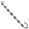 Браслет из натурального синего кианита из стерлингового серебра 925 пробы 7-8 дюймов P7k24