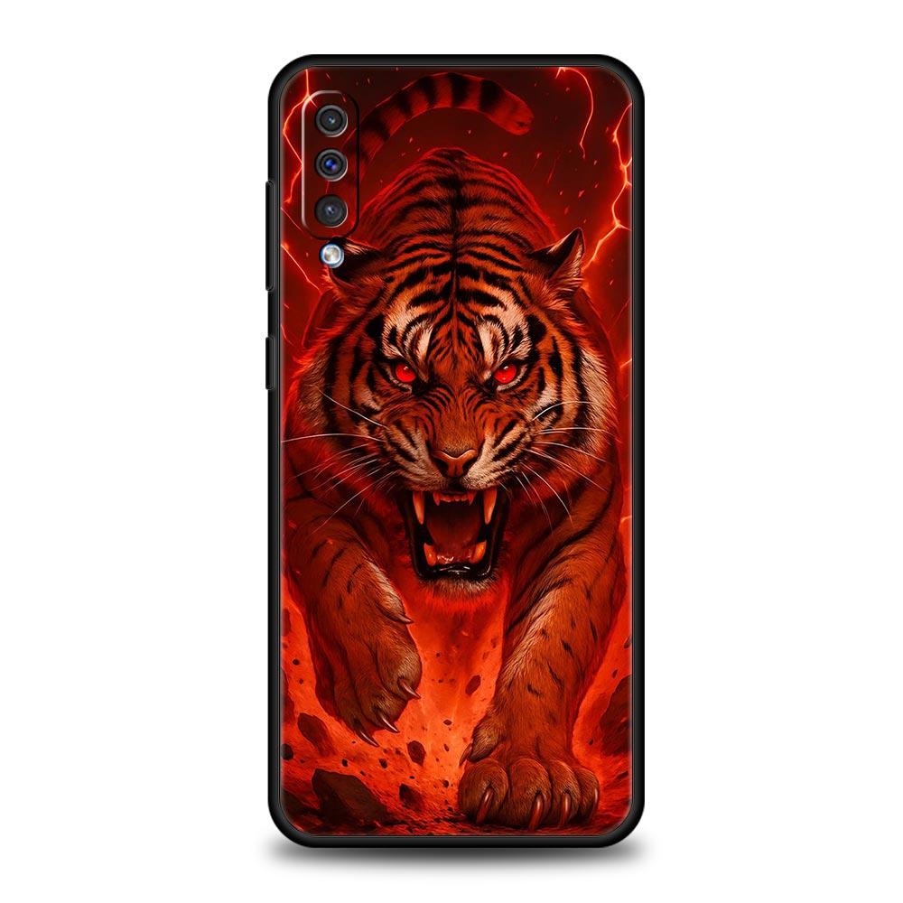 Чехол для телефона Samsung Galaxy A56 A36 A26 A16 A06 A54 A42 A34 A24 A22 A20 A12 A40 A50 5G Мягкий ТПУ Чехол Мультяшный Рисунок Тигра