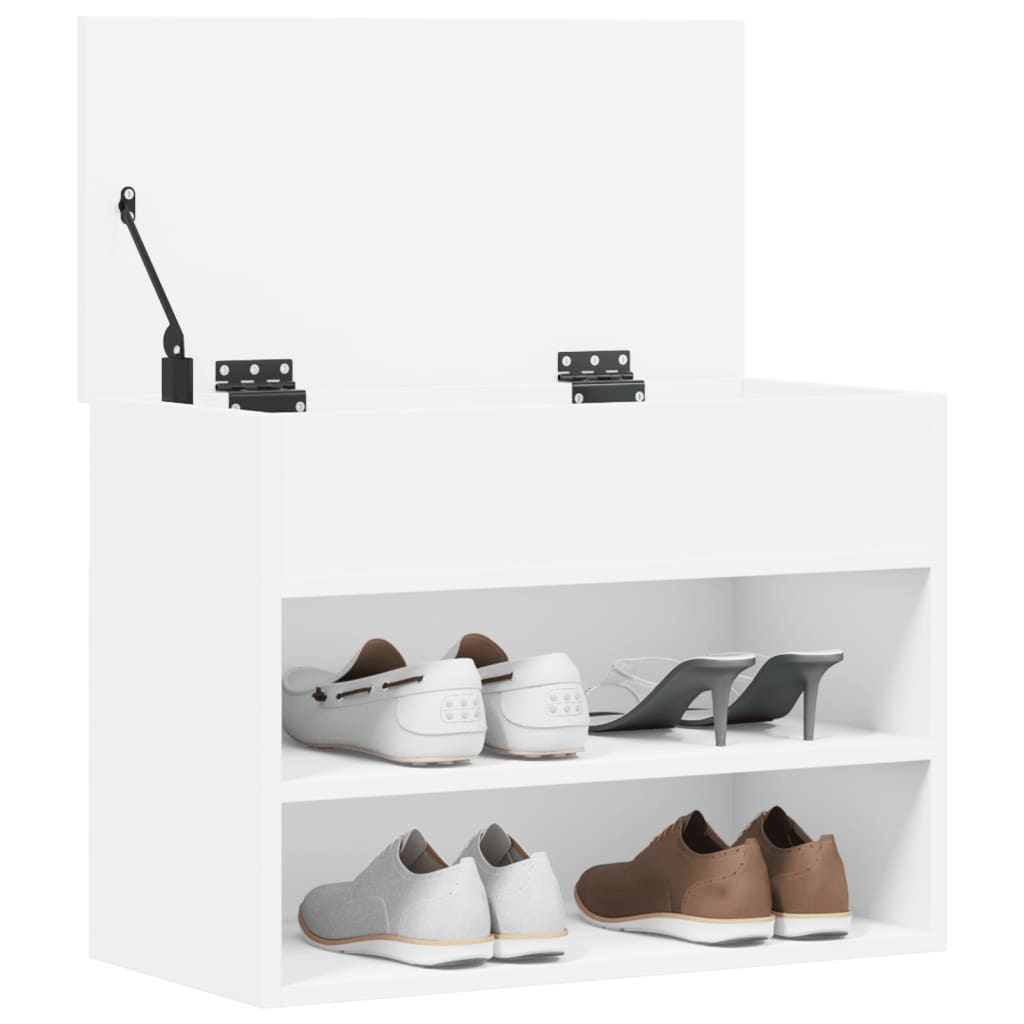 Shoe Bench White 60 x 30 x 45 cm Particleboard