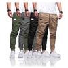 Мужские повседневные брюки прямого кроя, slim fit, с манжетами на шнурке, для четырех сезонов
