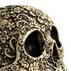 Halloween Tabletop Decorations Creative Skull Flowers Sculpture, Human Head Skeleton Statue, Collectible Figurine Gifts for Adults Home Decor,