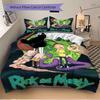 Rick Morty Adventure Print 3Pcs Bedding Setduvet Cover With 2 Bedropillowcase Home Birthday Gift