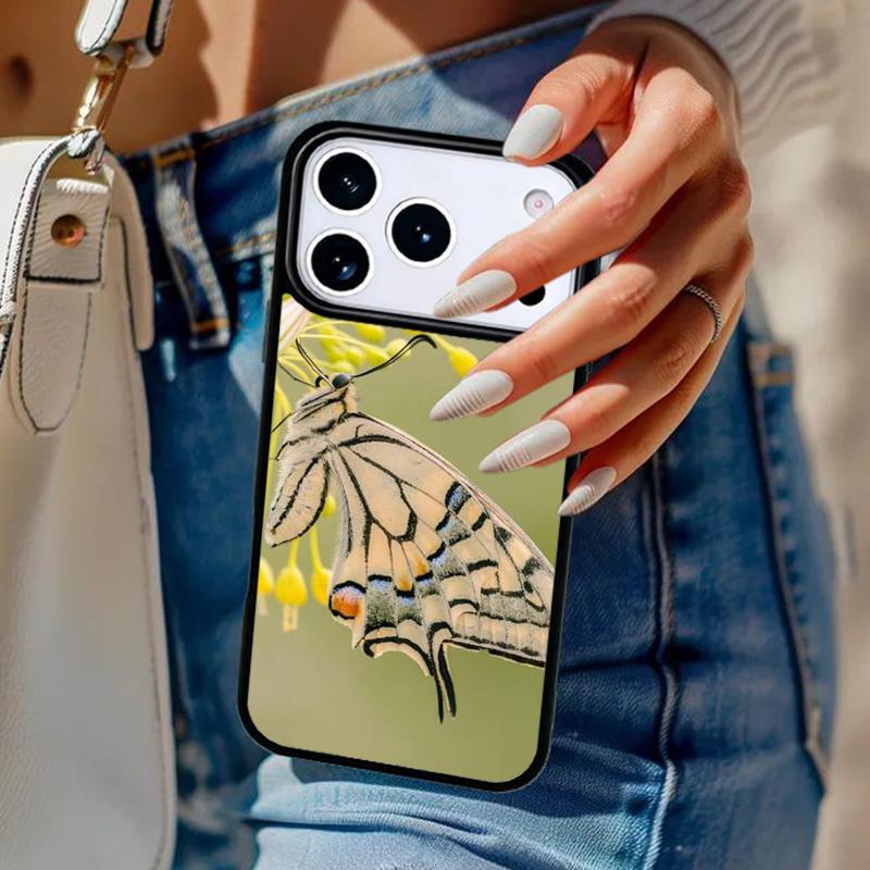 Caterpillar Insect Butterfly Phone Case For iPhone 17 Air 14 15 13 12 Max Cover For Apple 14 15 16 16e 11 Pro Max Plus Coque