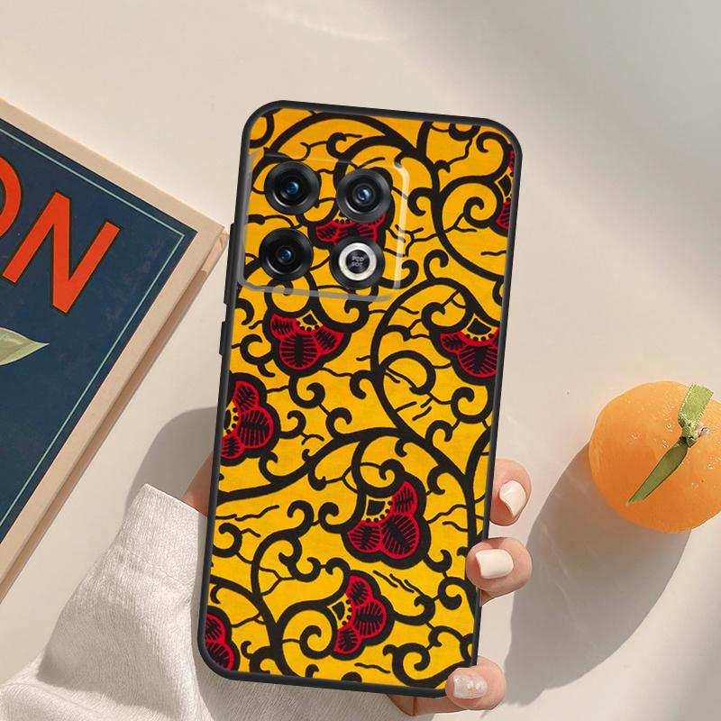 African Wax Pattern Fabric Case For OnePlus 15 13 12 11 13R 12R 10T 8T 13T OnePlus Nord 5 CE 3 2 4 Lite N20 N30 Cover