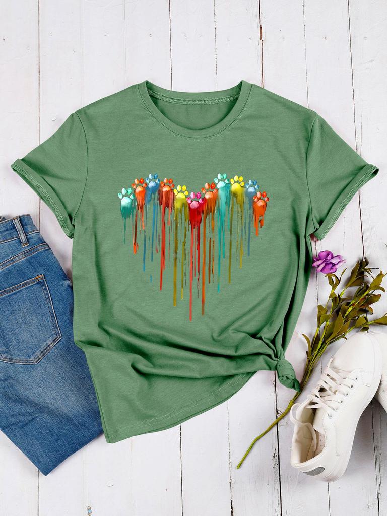 Футболка Love Claw нового цвета 2023 года: Летняя свежая мода для мужчин и женщин, европейско-американский стиль