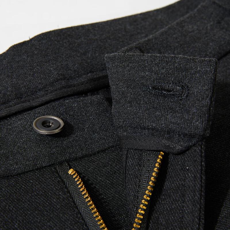 JOW Men's Wool Blend Business Casual Straight-Leg Trousers