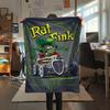 1 шт. Фланелевое одеяло с принтом Rat Fink, Высококачественное, Для всех сезонов, Декор для дома, Тепло и уют, Идеально для рождественских подарков