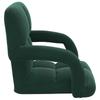 Adjustable Floor Chair Dark Green Velvet