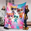 Personalized Custom Name Blanket - SuperKitties Print Design,Blanket for Sofa,Bed,Travel,Camping - Soft and Warm, Great Gift