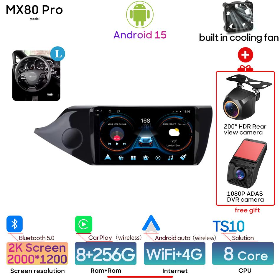 Android pour Kia CEED 2 JD 2012 - 2018 lecteur multimédia de voiture sans fil Carplay unité principale automatique Radio vidéo stéréo Navigation