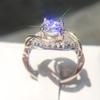New Jewelry, Eight Hearts And Eight Arrows, Zircon Gold Group, Diamond Color Retention Flower Ring