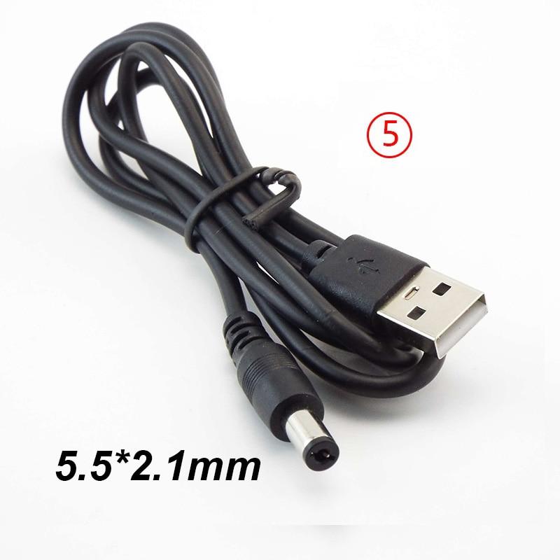 USB тип A штекер постоянного тока 5,5 2,1 2,5 2,0 3,5x1,35 4,0x1,7 мм штекер мини-5-контактный источник питания штекер разъем удлиненного зарядного кабеля