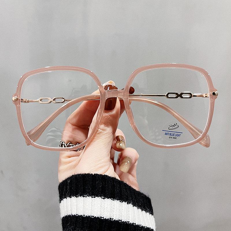 Big Square Shape Women'S Glasses Frame Korean Stylish Blue Light Blocking Eyeglass Frames  Material Decorative Glasses