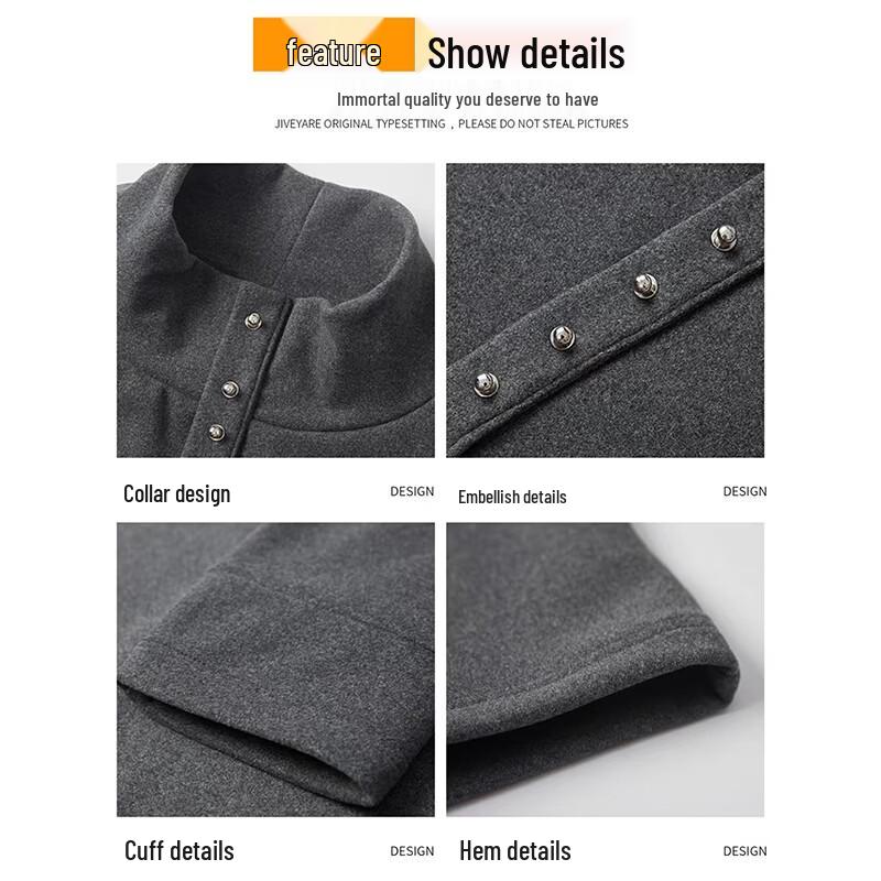 NASA NOAH Men's Warm Stand-Collar Pullover Sweatshirt