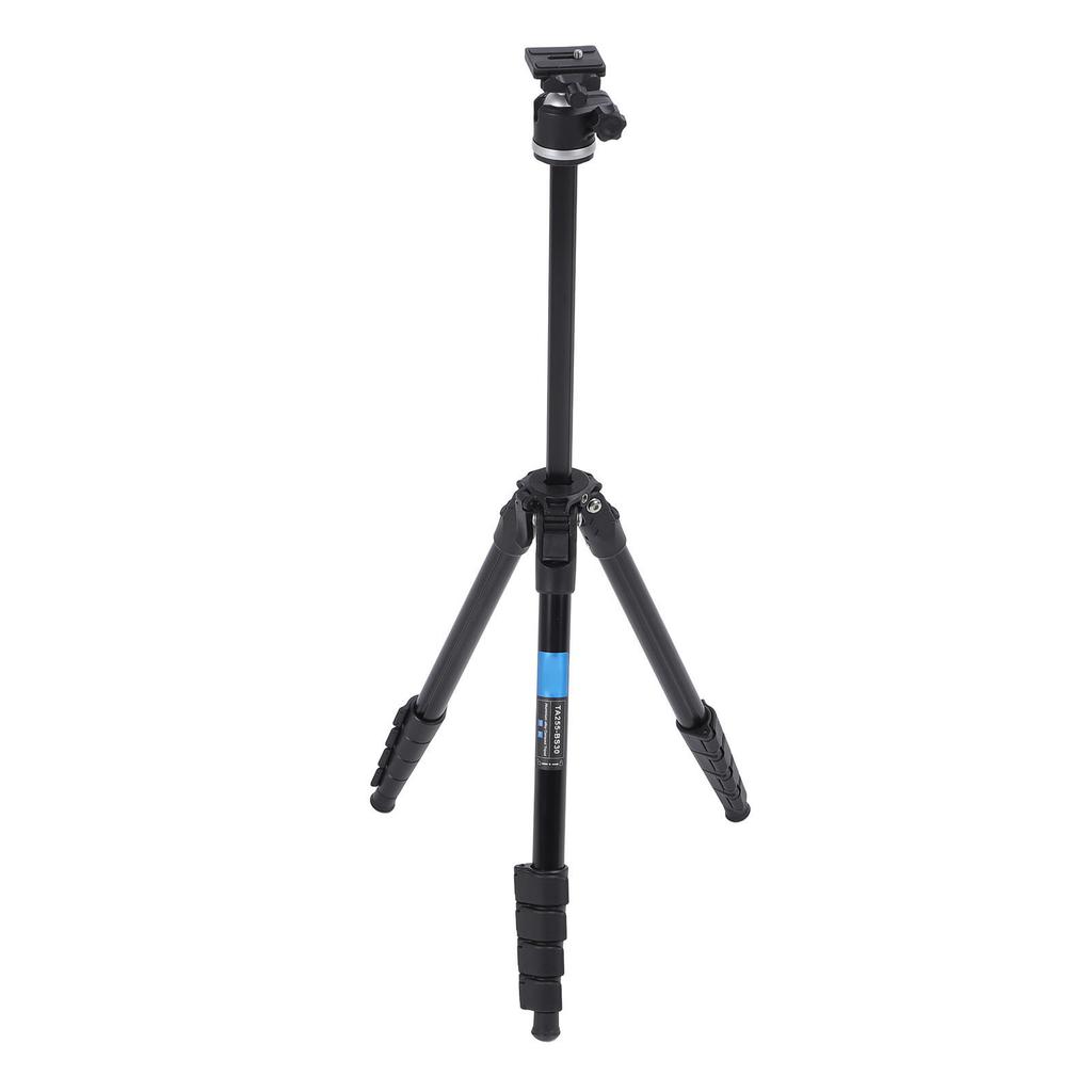 Camera Tripod with Ball Head Center Column Quick Release Plate Aluminum Alloy Travel Tripod for