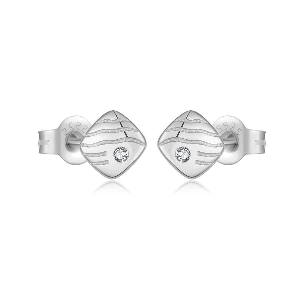 ANDYWEN Серьги-гвоздики из стерлингового серебра 925 пробы, элегантные женские серьги с нерегулярными кубическими цирконами, помолвочные украшения для подарков на День святого Валентина